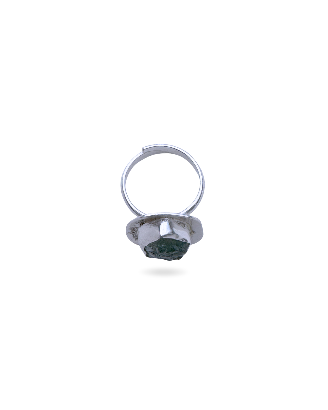 Anillo Tetis plateado vista lateral