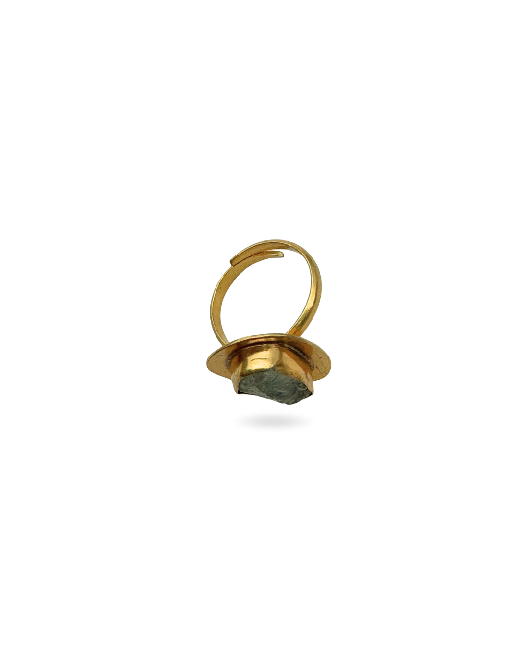 Anillo Tetis dorado vista lateral