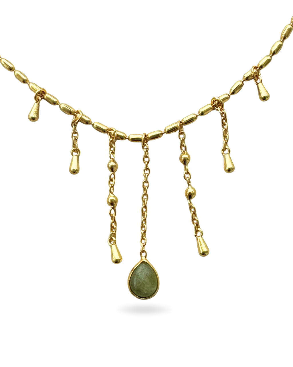 Collar Híades dorado con vesonita
